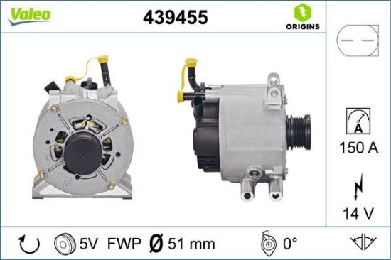 Obrázok Alternátor VALEO  ORIGINS NEW 439455