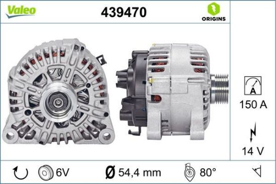 Obrázok Alternátor VALEO  ORIGINS NEW 439470
