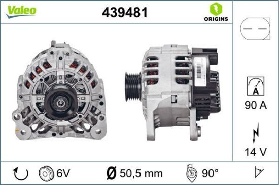 Obrázok Alternátor VALEO  ORIGINS NEW 439481