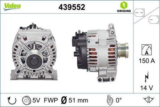 Obrázok Alternátor VALEO  ORIGINS NEW 439552
