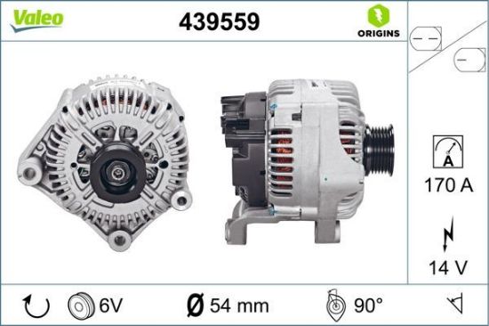 Obrázok Alternátor VALEO  ORIGINS NEW 439559