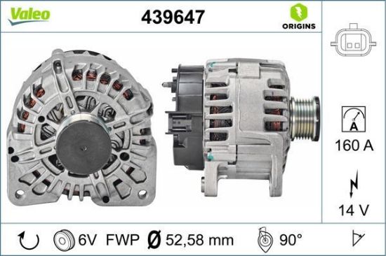 Obrázok Alternátor VALEO  ORIGINS NEW 439647