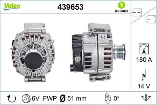 Obrázok Alternátor VALEO  ORIGINS NEW 439653