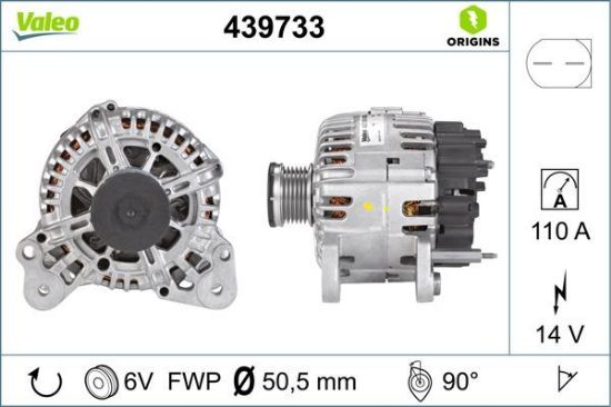 Obrázok Alternátor VALEO  ORIGINS NEW 439733