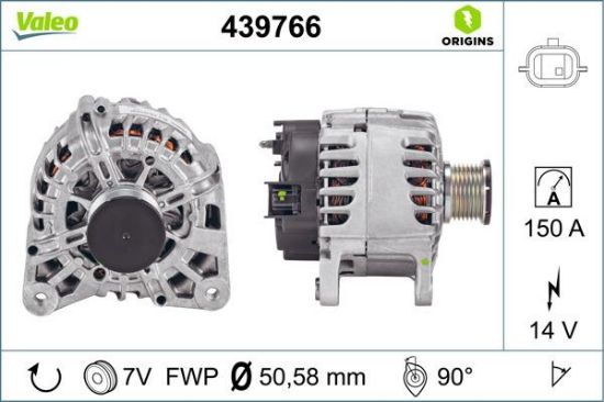 Obrázok Alternátor VALEO  ORIGINS NEW 439766
