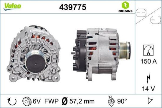 Obrázok Alternátor VALEO  ORIGINS NEW 439775