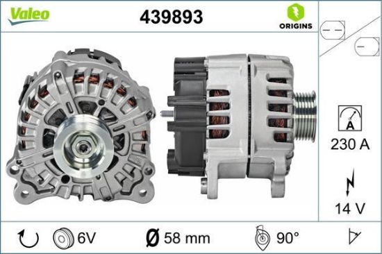 Obrázok Alternátor VALEO  ORIGINS NEW 439893