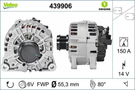 Obrázok Alternátor VALEO  ORIGINS NEW 439906