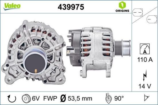 Obrázok Alternátor VALEO  ORIGINS NEW 439975