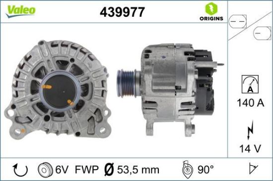 Obrázok Alternátor VALEO  ORIGINS NEW 439977