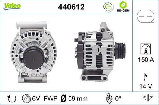 Obrázok Alternátor VALEO  RE-GEN REMANUFACTURED 440612