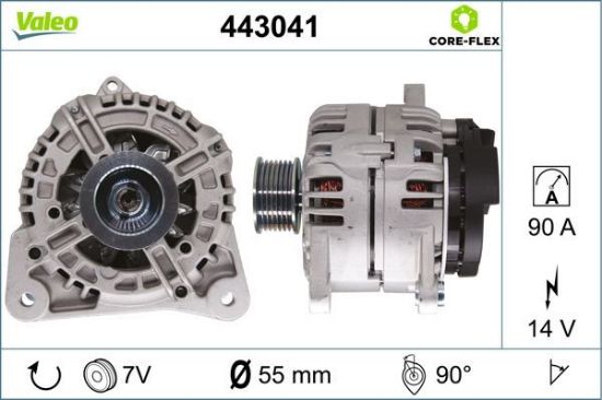 Obrázok Alternátor VALEO  CORE-FLEX 443041