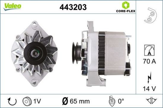 Obrázok Alternátor VALEO  CORE-FLEX 443203