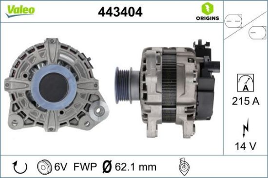 Obrázok Alternátor VALEO  ORIGINS NEW 443404