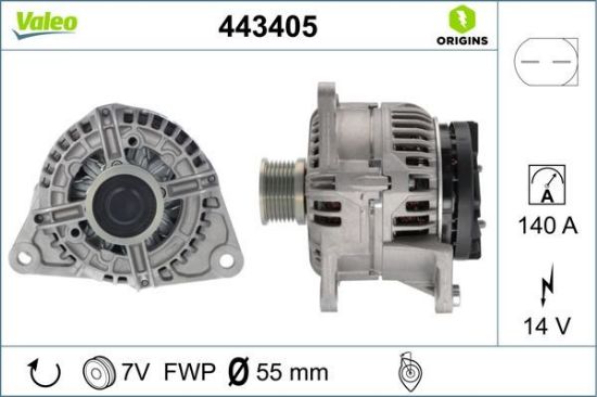 Obrázok Alternátor VALEO  ORIGINS NEW 443405