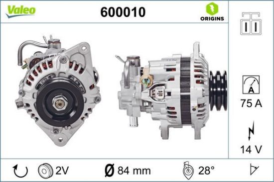 Obrázok Alternátor VALEO  ORIGINS NEW 600010
