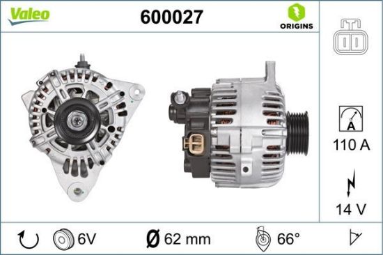 Obrázok Alternátor VALEO  ORIGINS NEW 600027
