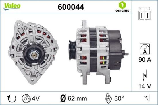 Obrázok Alternátor VALEO  ORIGINS NEW 600044