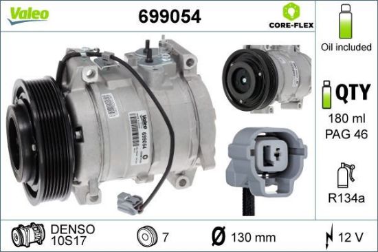 Obrázok Kompresor klimatizácie VALEO  CORE-FLEX 699054