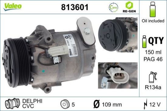 Obrázok Kompresor klimatizácie VALEO  RE-GEN REMANUFACTURED 813601