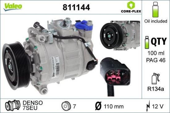 Obrázok Kompresor klimatizácie VALEO  CORE-FLEX 811144