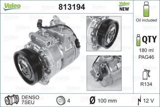 Obrázok Kompresor klimatizácie VALEO  CORE-FLEX 813194