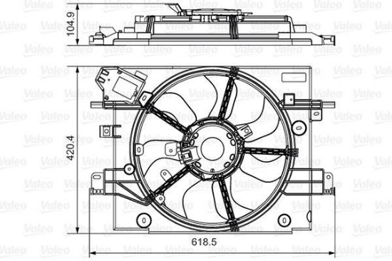 Obrázok Ventilátor chladenia motora VALEO  696880