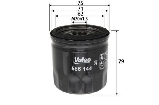 Obrázok Olejový filter VALEO  586144