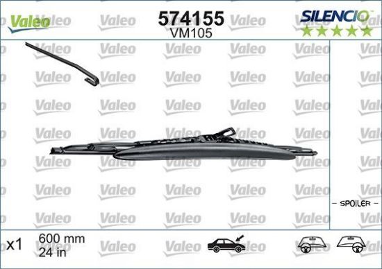 Obrázok Stieracia lišta VALEO SILENCIO CONVENTIONAL SINGLE 574155