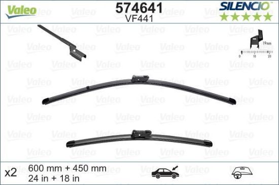 Obrázok Stieracia lišta VALEO SILENCIO FLAT BLADE SET 574641