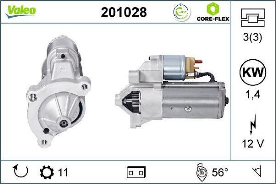 Obrázok żtartér VALEO  CORE-FLEX 201028