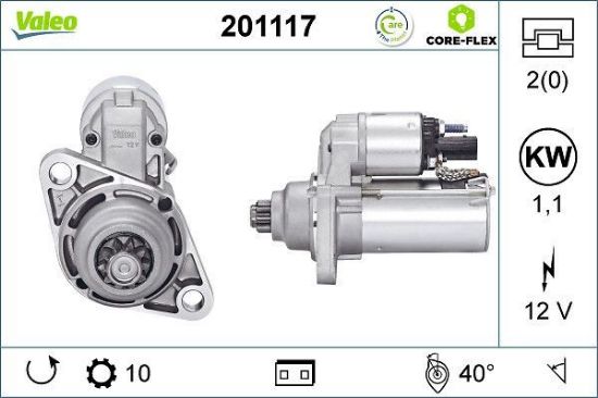 Obrázok żtartér VALEO  CORE-FLEX 201117