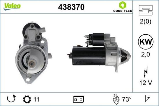 Obrázok żtartér VALEO  CORE-FLEX 438370