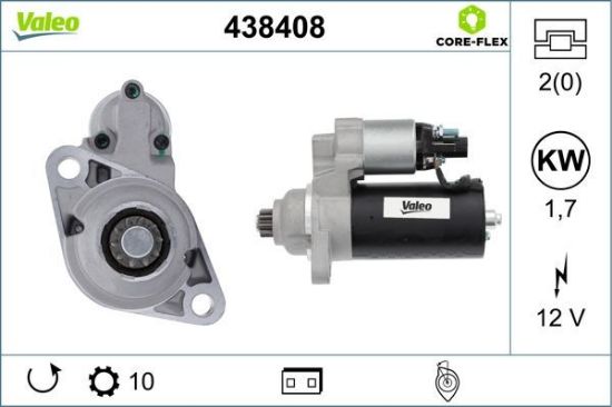 Obrázok żtartér VALEO  CORE-FLEX 438408