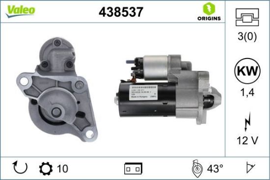 Obrázok żtartér VALEO  ORIGINS NEW 438537