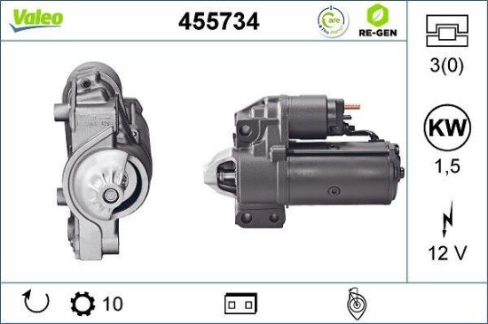 Obrázok żtartér VALEO  RE-GEN REMANUFACTURED 455734