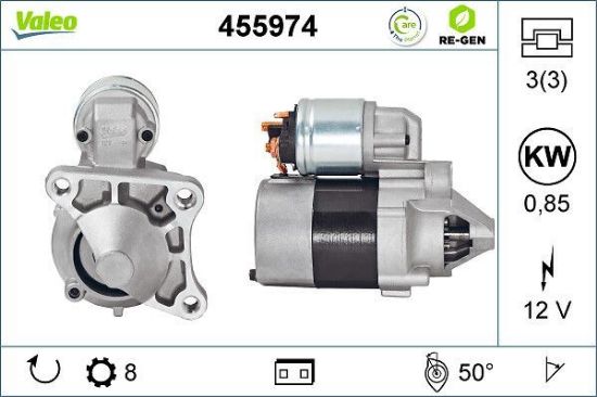 Obrázok żtartér VALEO  RE-GEN REMANUFACTURED 455974