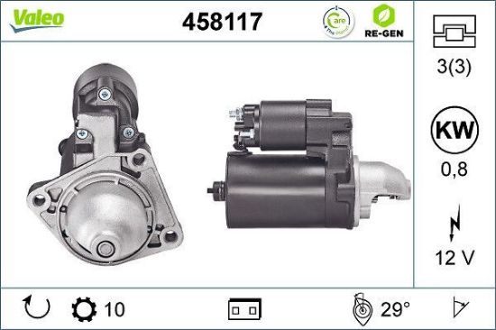 Obrázok żtartér VALEO  RE-GEN REMANUFACTURED 458117