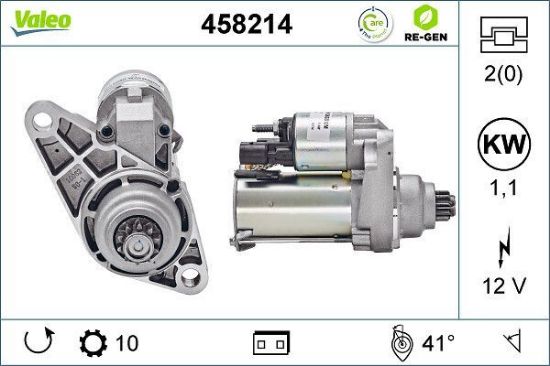 Obrázok żtartér VALEO  RE-GEN REMANUFACTURED 458214