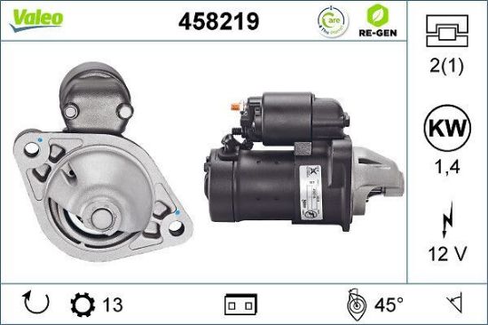 Obrázok żtartér VALEO  RE-GEN REMANUFACTURED 458219