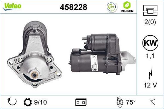 Obrázok żtartér VALEO  RE-GEN REMANUFACTURED 458228