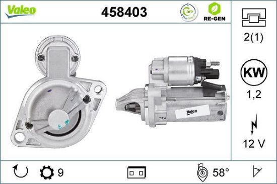 Obrázok żtartér VALEO  RE-GEN REMANUFACTURED 458403