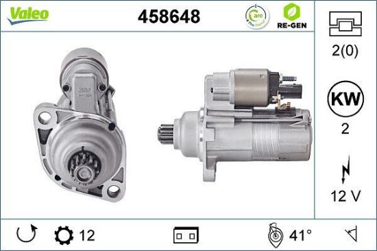 Obrázok żtartér VALEO  RE-GEN REMANUFACTURED 458648