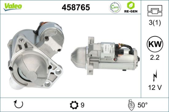 Obrázok żtartér VALEO  RE-GEN REMANUFACTURED 458765