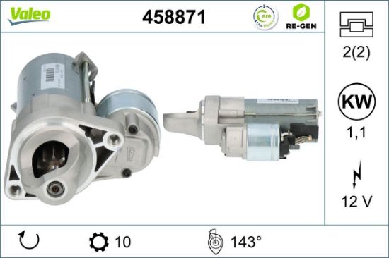 Obrázok żtartér VALEO  RE-GEN REMANUFACTURED 458871