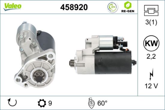 Obrázok żtartér VALEO  RE-GEN REMANUFACTURED 458920