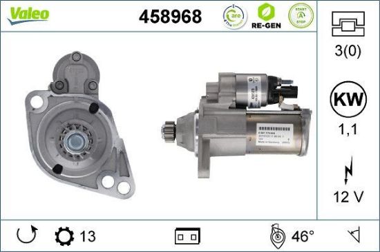 Obrázok żtartér VALEO  RE-GEN REMANUFACTURED STOP&START 458968