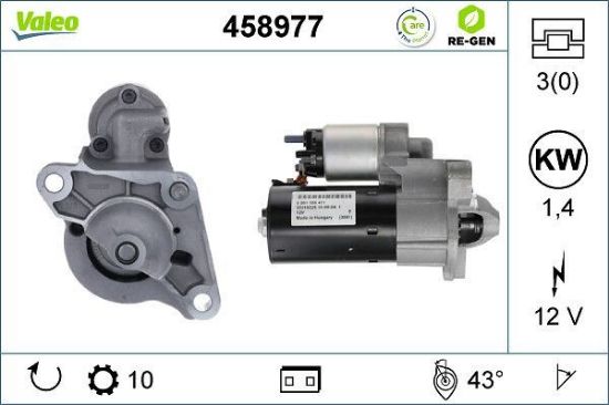 Obrázok żtartér VALEO  RE-GEN REMANUFACTURED 458977