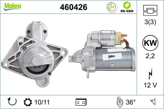 Obrázok żtartér VALEO  RE-GEN REMANUFACTURED 460426