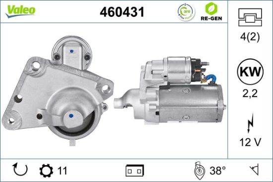 Obrázok żtartér VALEO  RE-GEN REMANUFACTURED 460431